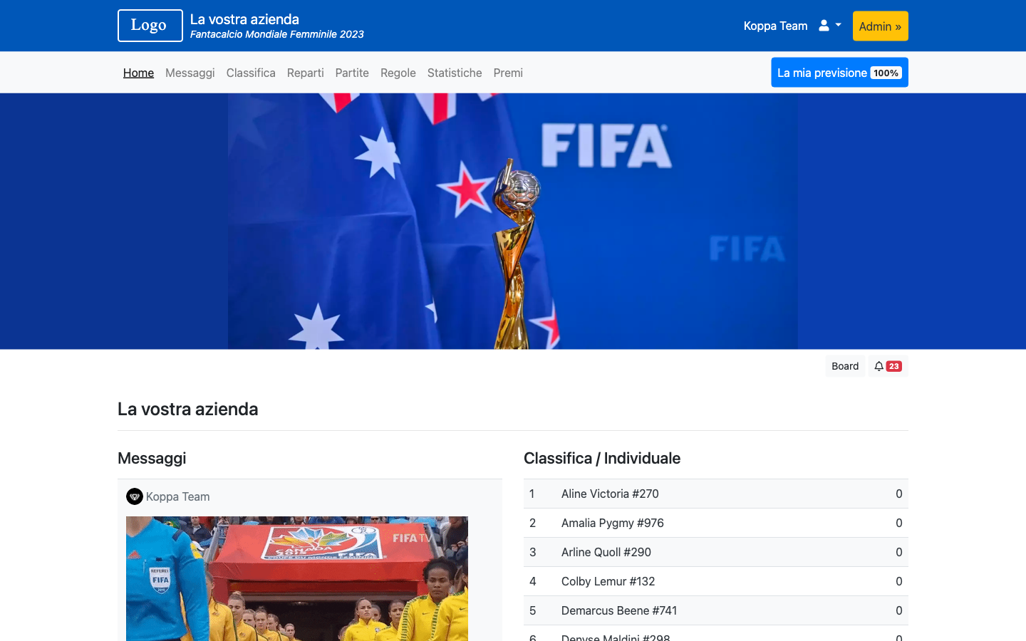 Fantacalcio Mondiale Femminile 2023 - Mondiali 2026