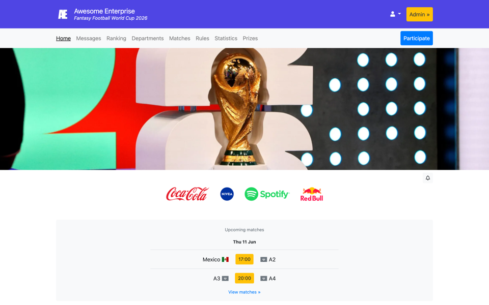 Home e panoramica dei pronostici